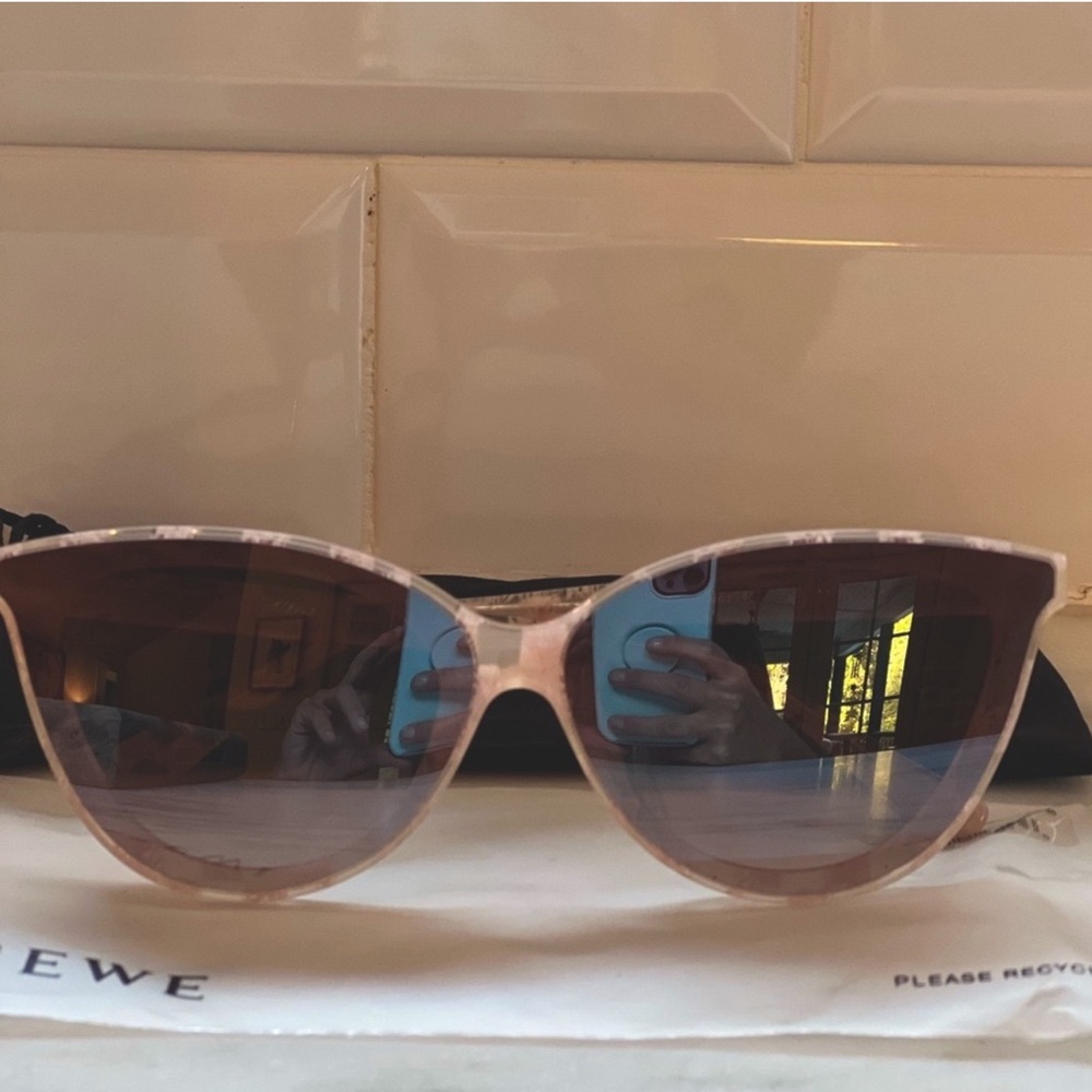 BRAND NEW Krewe Sunglasses Monroe Nylon plaid  mirrored